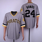 Pirates 24 Barry Bonds Gray Throwback Jersey Dzhi,baseball caps,new era cap wholesale,wholesale hats